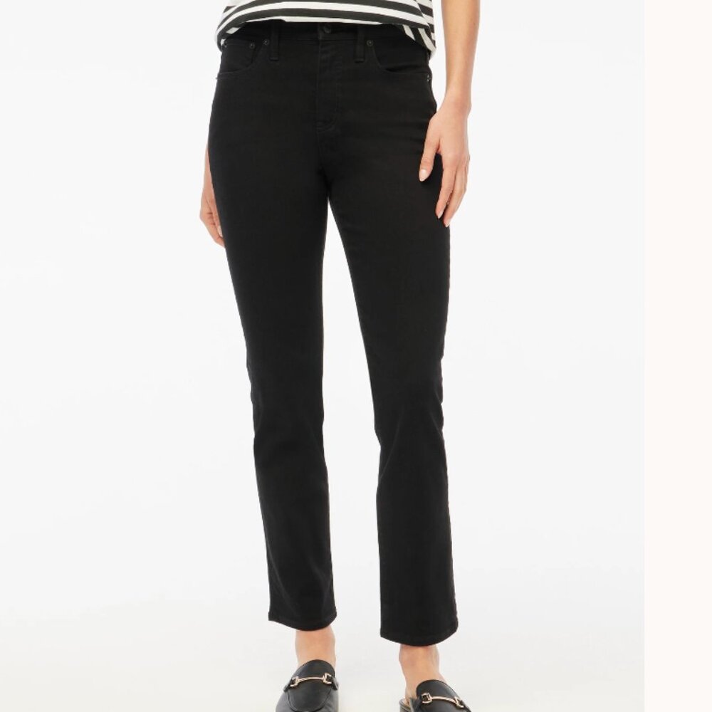 J. Crew Factory Jeans Womens Essential Straight All-day‎ Stretch Black Size 27